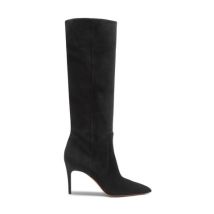 Santoni Botte À Talon Haut En Daim Noir Pour Femme, Taille: 36