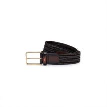 Santoni Dunkelbrauner Gürtel Aus Flechtleder, Größe: 100 Cm