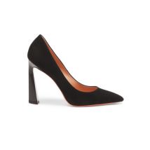 Santoni Escarpin À Talon Haut En Daim Noir Pour Femme, Taille: 39