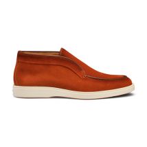 Santoni Desert Boot En Daim Orange Pour Homme, Taille: 40