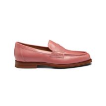 Santoni Mocassin Penny En Cuir Rose Pour Femme, Taille: 39