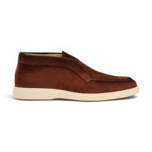 Santoni Desert Boot En Daim Marron Foncé Pour Homme Brun Foncé, Taille: 47.5