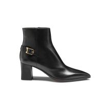 Santoni Schwarze Stiefeletten Für Damen Aus Leder Mit Mittelhohem Absatz, Größe: 35.5