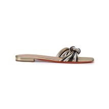 Santoni Claquette En Cuir Or, Noir Et Blanc Pour Femme, Taille: 39.5