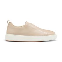 Santoni Sneaker À Enfiler En Cuir Beige Pour Homme Naturel, Taille: 40.5