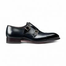 Santoni Chaussure À Double Boucle En Cuir Bleu Pour Homme, Taglia: 39-39.5