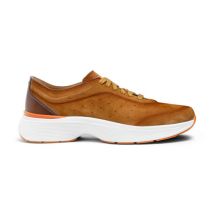 Santoni Sneaker Easy Bounce Da Uomo In Suede E Pelle Marrone Chiaro, Taglia: 46.5-47