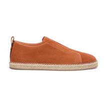 Santoni Espadrille En Daim Orange Pour Homme, Taille: 43.5