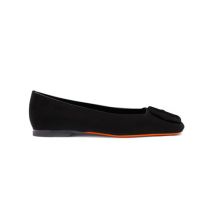 Santoni Ballerine En Daim Noir Pour Femme, Taille: 35