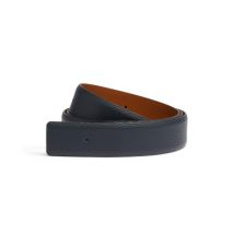 Santoni Blauer Gürtelriemen Aus Getrommeltem Leder, Größe: 90 Cm