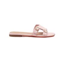 Santoni Claquette Didi En Cuir Rose Pour Femme, Taille: 38.5