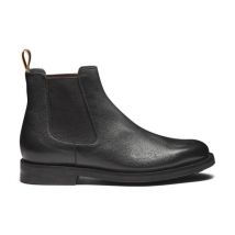 Santoni Bottine Chelsea En Cuir Patiné Noir Pour Homme, Taglia: 43.5