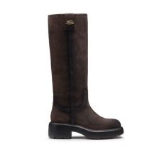 Santoni Women's Dark Brown Suede Easy Boot, Size: 8