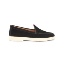 Santoni Mocassin En Daim Noir Pour Femme, Taille: 35