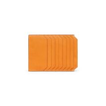 Santoni Orange Tumbled Leather Document Holder, Size: One Size