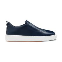 Santoni Sneaker À Enfiler En Cuir Bleu Pour Homme, Taille: 40