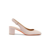 Santoni Escarpin À Bride Arrière Et Talon Bas En Daim Rose Pour Femme, Taille: 37