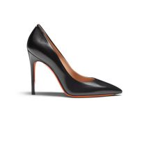 Santoni Escarpin À Talon Haut En Cuir Noir Pour Femme, Taille: 37