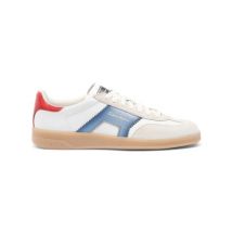 Santoni Dbs Oly Sneaker Da Donna In Pelle E Suede Bianco, Blu E Rosso, Taglia: 38