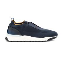 Santoni Sneaker En Tissu Stretch Bleu Pour Homme, Taille: 47.5