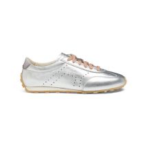 Santoni Sneaker En Cuir Lamé Argenté Pour Femme, Taille: 40