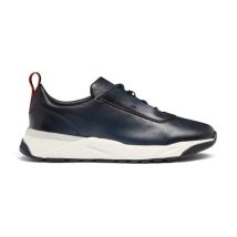 Santoni Sneaker En Cuir Bleu Pour Homme, Taille: 47.5