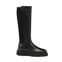 Santoni Botte En Cuir Noir Pour Femme, Taille: 40.5