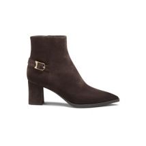 Santoni Bottine À Talon Mi-haut En Daim Brun Foncé Pour Femme, Taille: 41