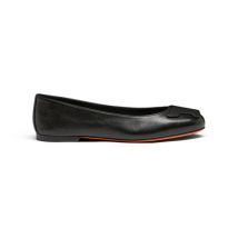 Santoni Ballerine En Cuir Noir Pour Femme, Taille: 38