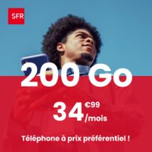 Forfait Mobile SFR 200 Go 5G