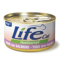 Life Cat Tonno con Salmone 85g umido gatto Formato 85 g