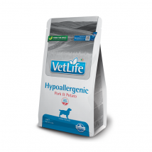 Vet Life Farmina Hypoallergenic Pork and Potato crocchette dietetiche cane Formato 2 Kg