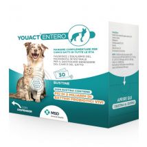 Youact Entero 30 bustine per l’equilibrio del microbiota intestinale di cane e gatto