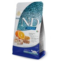 N&D Adult Merluzzo e Arancia Low Grain 300g crocchette gatto