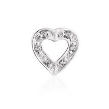 Storie Sparkly Open Heart Charm