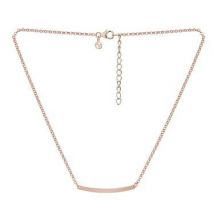 Argento Recycled Rose Gold Curved Bar Necklace