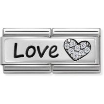 Nomination Silver Love Double Plate Charm