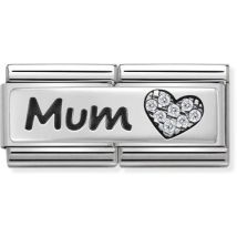 Nomination Silver Mum Double Plate Charm