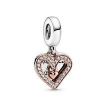 Pandora All Of Me Sparkling Freehand Heart Charm