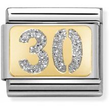 Nomination 30th Birthday Glitter Charm