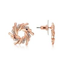 August Woods Rose Gold Crystal Wreath Earrings