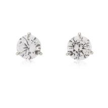 Kate Spade New York Silver Brilliant Crystal Trio Prong Earrings