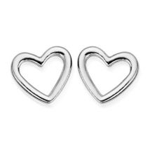 ChloBo Silver Open Heart Earrings