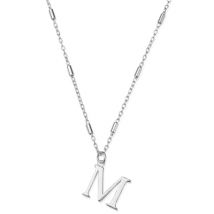 ChloBo Silver Iconic M Initial Necklace