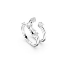 Swarovski Constella Silver Ring Set Size 55