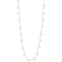 Pilgrim Silver Maja Crystal Drop Necklace