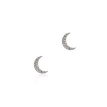 Seek + Find Shine Silver Moon Earrings