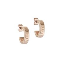 Ted Baker Rose Gold Nano Logo Hoop Earrings