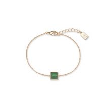 August Woods Gold + Green Square Bracelet