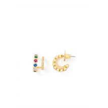 Kate Spade New York Gold Rainbow Double Huggie Hoop Earrings